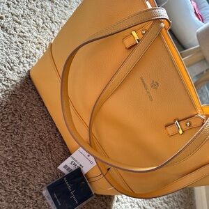 Yellow Nanette tote bag with wallet